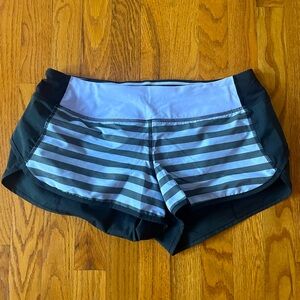 Lululemon Women's Black and Blue Shorts Size 8